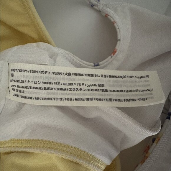 Abercrombie Kids Floral One-Piece Swimsuit Girls 13/14 Yellow Swimwear Beach - Picture 7 of 12